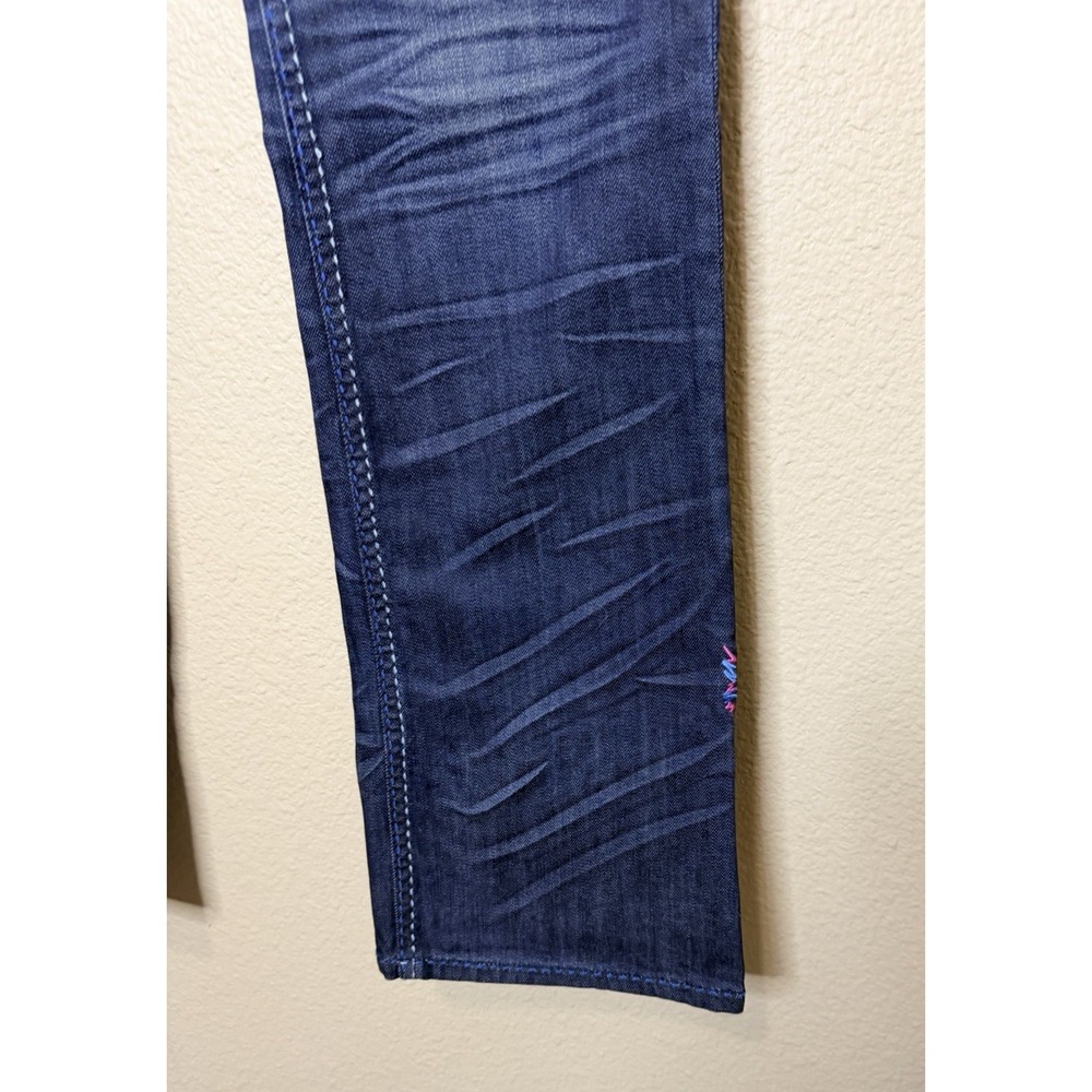 Coogi‎ Y2k Jeans Women's Low Rise Embroidered Size 7/8 Dark Wash Denim - Picture 5 of 10